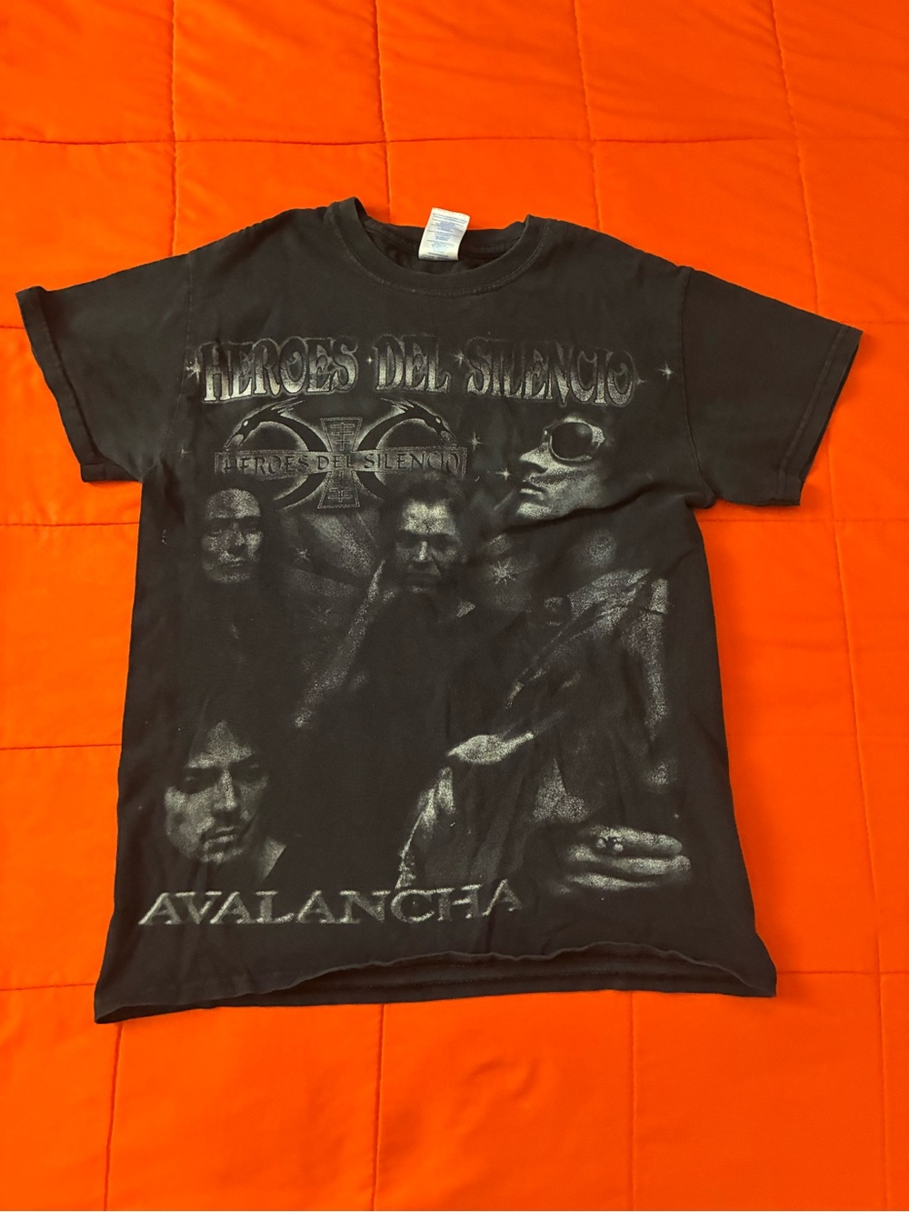 Vintage Heroes Del Silencio Shirt Mens Small Black Tour Cotton Avalancha